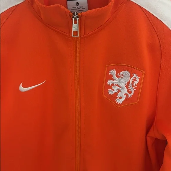 NIKE Bright Orange Jacket with White Trim - Picture 4 of 5